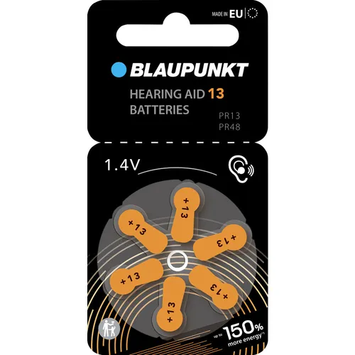 Produktbild Blaupunkt Hörgerätebatterie PR48-13 6 St. Zink-Luft