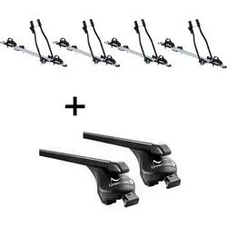 4x SAGITTAR Fahrradträger & Relingträger für Ford Focus Active (2019+) - Praktisches Set für Ford Focus Active (5 Türer) ab 2019: 4x Fahrradträger und Dachträger für bis zu 4 Fahrräder, einfach zu montieren und vielseitig einsetzbar. Hochwertige Materialien garantieren Stabilität und Sicherheit.