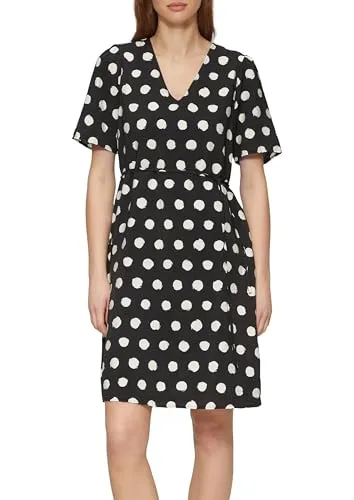 s.Oliver Maxikleid mit Puffärmeln - Kleider: Kurzes Kleid aus Viskosemix mit femininen Puffärmeln und Textilgürtel für eine individuelle Silhouette – ideal für Sommeranlässe!