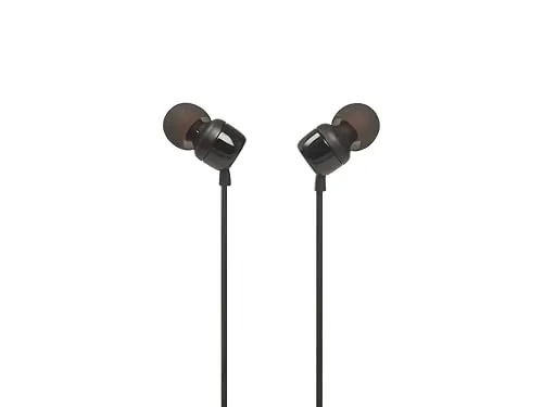 JBL T-110, Mit Kabel, In-Ear-Kopfhörer, Schwarz in schwarz von JBL