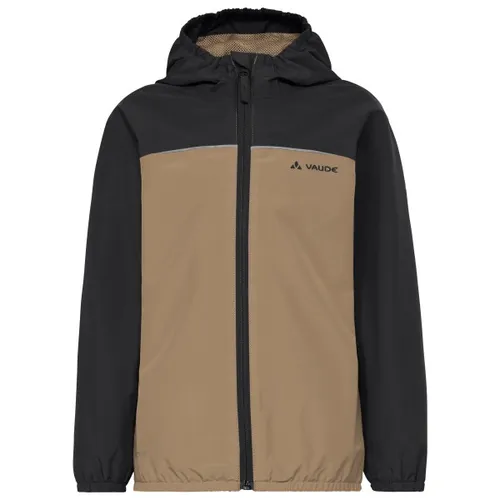 Vaude Kinder Turaco III Jacke - Schwarz (Größe 104) - Wind- und wasserdichte Regenjacke mit Kapuze und elastischen Einfassungen, ideal für aktive Kinder bei jedem Wetter.