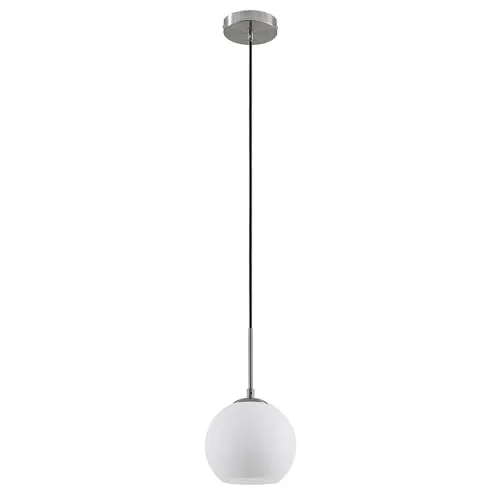 Lindby Jurian Pendelleuchte Nickel/Opal - Stilvolle Pendelleuchte aus Nickel mit opalem Glas, ideal für ein modernes Ambiente in Ihrem Wohnraum.