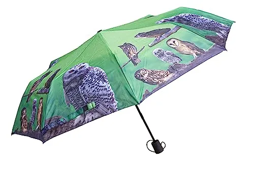Regenschirm - Eulen - Ø 95cm - Stockschirm mit niedlichem Eulen-Design, perfekt für stilvolle Regenwetter-Outfits und mit einem Durchmesser von 95 cm für optimalen Schutz.