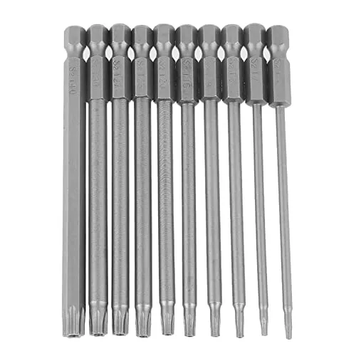 Stücke 100mm 1/4 Zoll, Schraubendreher Schraubenzieher set Sechskantgriff s2 Stahlkopf Sternbohrer Schraubendreher Bst Sechskant Bit Set 10
