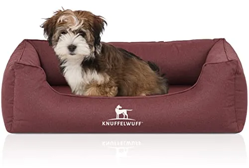 Knuffelwuff Tierbett Hundebett Leon, Orthopädisch mit Memory Foam - Tierbett Leon: Orthopädisches Hundebett mit Memory Foam für gesunden Schlaf, in verschiedenen Größen erhältlich und eleganter, wasserabweisender Stoff.