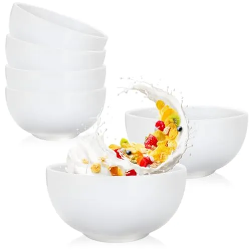 com-four® 6x Keramik Müslischalen 600ml - Elegantes Design - Dessertschalen, ideal für Frühstück und Snacks, mit elegantem Design und stapelbar für platzsparende Aufbewahrung.