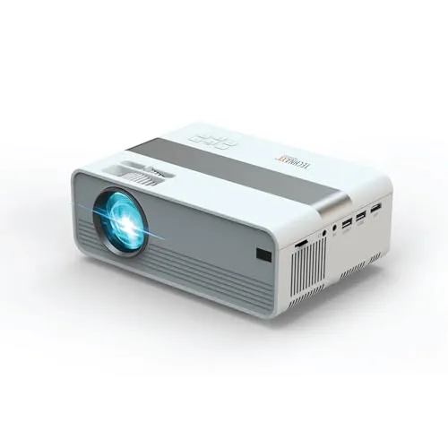 Technaxx Mini-LED HD Beamer TX-127 - HD Mini-Projektor mit Multimedia-Player, 27 bis 150 Zoll Projektionsgröße, 40.000 Stunden LED-Lebensdauer und integrierter 3W Lautsprecher