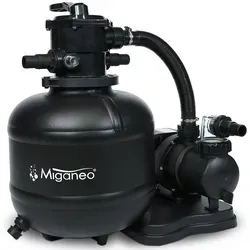 Miganeo Sandfilteranlage Dynamic 10.000 Pro - 10 m³/h Leistung - Poolzubehör mit 370 mm Kessel, sorgt für kristallklares Wasser und effiziente Filterung in Ihrem Pool.