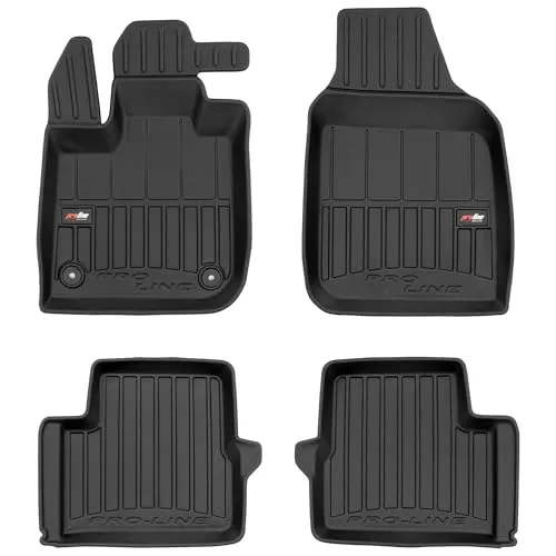 MOTOS Gummimatten Auto Fussmatte passend für Fiat 500e II ab 2020 Hatchback, elektrisch Verbessern Sie Ihren Reisekomfort mit Antirutschmatte Auto 3D- Allwetter fußmatten Auto, Schutz vor Verschmutzun