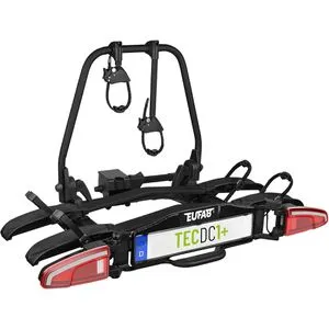 EUFAB TECDC1+ 11650 Fahrradträger für 2 Fahrräder - Fahrrad- & E-Bike-Träger, stabil und einfach zu montieren, ideal für den sicheren Transport von zwei Fahrrädern.