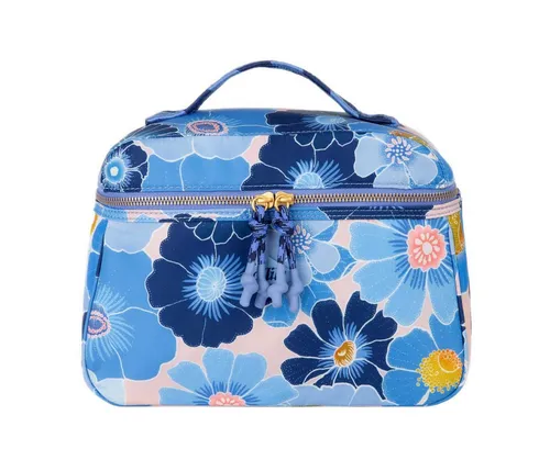 Oilily Kosmetiktasche Coco Beauty Case Duffy - Kosmetiktasche für Reisen, mit praktischem Two-Way Reißverschluss, Spiegel und elastischen Flaconhalterungen. Ideal für Körperhygiene unterwegs, egal ob beim Camping oder im Hotel.