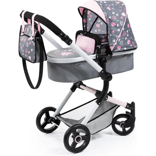 Bayer Design Kombi Puppenwagen Neo Vario, Grau-Rosa, 52cm