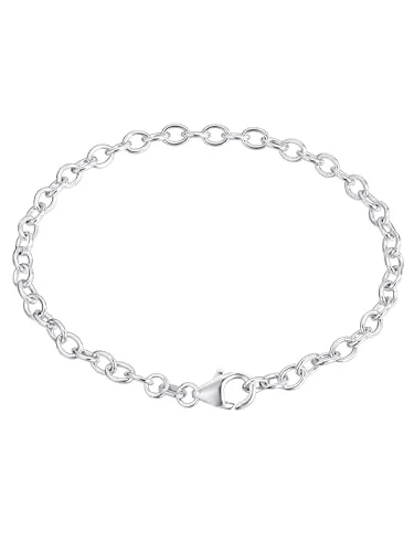 Rafaela Donata Silberarmband Bettelarmband aus 925 Sterling Silber - Silberarmband für Charms, aus hochwertigem 925 Sterling Silber, 21 cm lang, ideal für die individuelle Gestaltung mit persönlichen Charms.