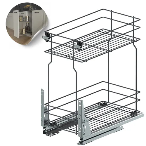 Unterschrankauszug Anthrazit 30cm mit Softclose
