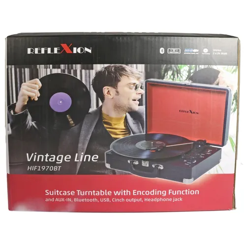Reflexion HIF1970BT USB-Plattenspieler - Turntable Stereo - Hochwertiger Plattenspieler mit USB-Anschluss für digitale Musikübertragung, ideal für Vinyl-Liebhaber und Sammler.