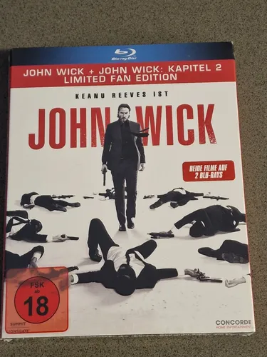 John Wick Teil 1 + 2 , FanEdition 2xDisc Bluray Limited , Keanu Reeves Neu & OVP
