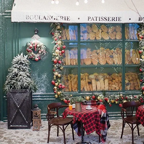 Servietten Bakery Weihnachten Bäckerei Plätzchen Advent Baguette Laden Deko 20