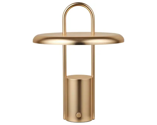 Stelton Pier Tragbare LED-Lampe H 25 cm aus Messing in gold von Stelton