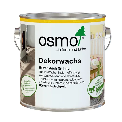OSMO Dekorwachs transparente Töne - Hochwertiges Dekorwachs für Kinderspielgeräte, schützt und verleiht einen natürlichen Look, ideal für Spieltürme und Outdoor-Möbel.