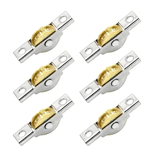 U-Rollen Seilrollen mit Kugellager - Geräuschlose Edelstahl Umlenkrolle für vielseitige Anwendungen - Umlenkrollen aus hochwertigem Edelstahl 304, rostfrei und geräuscharm, ideal für DIY-Projekte und robuste Anwendungen mit einer Tragfähigkeit von bis zu 180 kg.