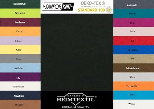 EXKLUSIV HEIMTEXTIL Marke Jersey Spannbettlaken 90-100 x 200 cm 100% Baumwolle Öko - Tex Zertifiziert, Markenqualität, Matratzenhöhe bis 25 cm, Schwarz
