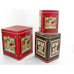 Set mit 3 Weihnachtsdosen
