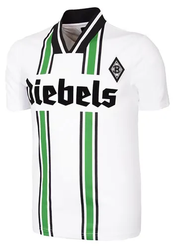 COPA Retro Trikot Borussia Mönchengladbach 1996-97 - Trikots: Kultdesign in klassischem Weiß, authentische Details und bequeme Standardpassform – ein Must-Have für echte Fohlen-Fans und Sammler!