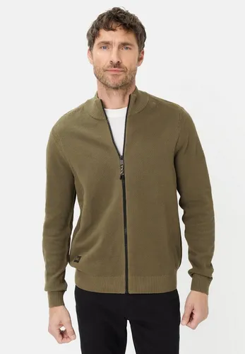 camel active Herren Strickjacke mit Stehkragen Olivgrün von camel active