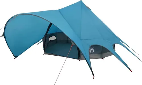vidaXL Teepee Zelt mit Dach Blau und Grau 600 x 600 x 347 cm