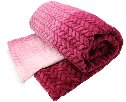 Wohndecke und Kuscheldecke 150x200 cm WELLA, PremiumShop321, extra kuschelig, Hoch-Tief-Muster