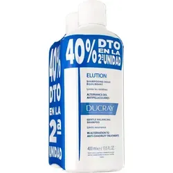 Ducray Elution ausgleichendes Shampoo + Anti-Schuppen-Shampoo - Shampoos für empfindliche Kopfhaut, beruhigt und schützt mit Zinkglukonat, entfernt effektiv Schuppen und lindert Juckreiz.