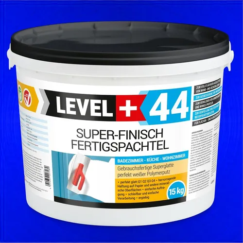 Fertigspachtel Super Finish 15 kg Spachtel Masse Glätt Q4 Flächen Bad Küche RM44