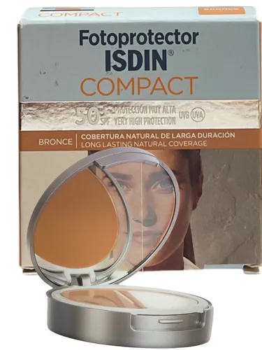 Isdin Foundation Fotoprotector Compact Oil Free Sunscreen LSF50+ - Bronze - Sonstige Make-Up-Artikel mit hohem Lichtschutzfaktor 50+, ideal für einen bronzefarbenen Teint und optimalen Schutz vor UV-Strahlen.