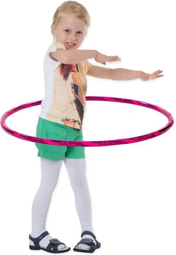Hoopomania Hula-Hoop-Reifen Super Star - Kinder Hula Hoop, Ø70cm, Pink-Pink - Hula-Hoop-Reifen für Kinder: Fördert mit Spaß die Gesundheit und körperliche Entwicklung. Handgefertigt in Deutschland aus hochwertigen Materialien für Langlebigkeit und optimale Handhabung.