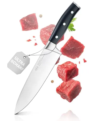 RÖSLE Universalküchenmesser 12105 - Hochwertiges Kochmesser für alle Küchenaufgaben - Küchenmesser mit langlebiger Klinge und ergonomischem Griff, ideal für präzises Schneiden und Zubereiten von Speisen.