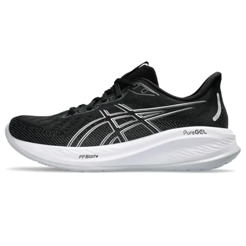 Asics Damen Gel-Cumulus 26 schwarz 43.5 - Neutrale Laufschuhe für jeden Tag - Laufschuhe mit FF BLASTTM PLUS-Dämpfung für softes Tragegefühl und reaktive Sprünge. Ideal für verschiedene Lauftrainings, umweltfreundlich mit recyceltem Obermaterial.