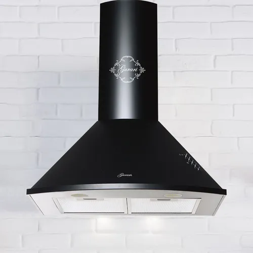 Gurari GCH 046 BL 6 Dunstabzugshaube 60cm 1000m³/h Schwarz Wandhaube Halbrund