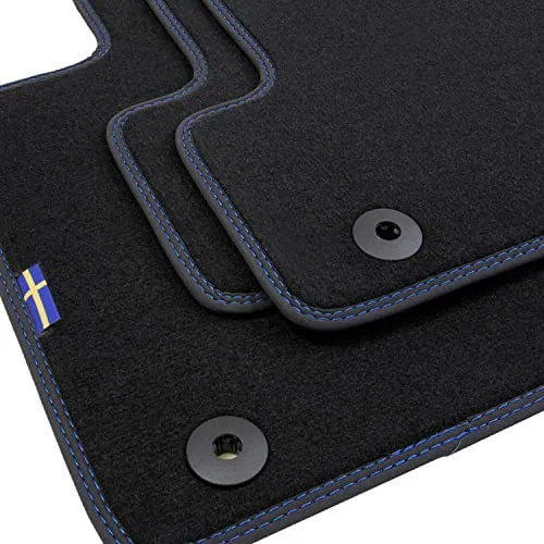 tuning-art Auto-Fußmatten D101 für Volvo V60 S60 (2010-2018) - Premium Automatten mit handgearbeiteten Ziernähten, rutschfester Rückseite und passgenauer Form. Ideal für Ihr Fahrzeug – Qualität aus Berlin!