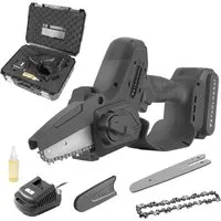 STAHLWERK Mini Akku Kettensäge 20 V Set mit Akku und Zubehör
