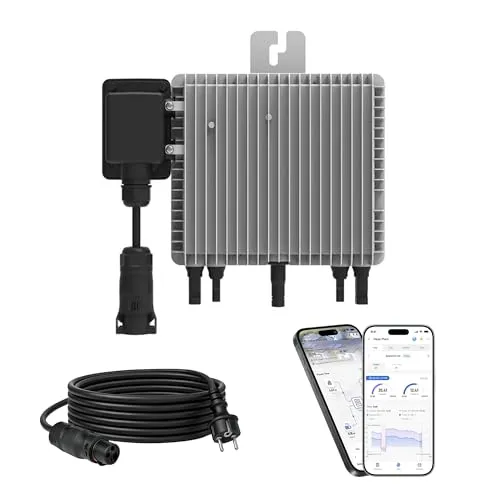 SUNNIVA DEYE Mikro-Wechselrichter 800 W SUN-M80G4-EU-Q0 - Effizienter Mikro-Wechselrichter für Balkonkraftwerke: 800 W Nennleistung mit zwei MPPT-Eingängen, Plug&Play Installation und wetterfestem IP67-Gehäuse. Integriertes Wi-Fi ermöglicht einfache Überwachung über App.