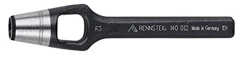 Rennsteig Henkellocheisen (Ø 15mm, Locheisen, Lochstanzer, Stanzer für Gummi, Leder, Filz, Kunststoff, Kork, Stoff, Stanzwerkzeug) 1400150