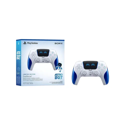 SONY DualSense ASTRO BOTTM Limited Edition Wireless Controller - Weiß Blau, innovatives haptisches Feedback und adaptives Trigger-Erlebnis für PS5 und PC