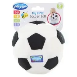 playgro Baby-Stoffball mit Rassel - Mein erster - Schwarz/Weiß