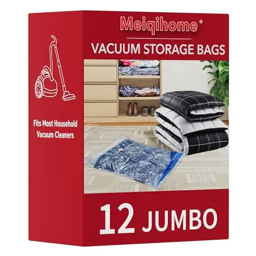 Vakuum-Aufbewahrungsbeutel Jumbo, 12 Stück, platzsparend und luftdicht