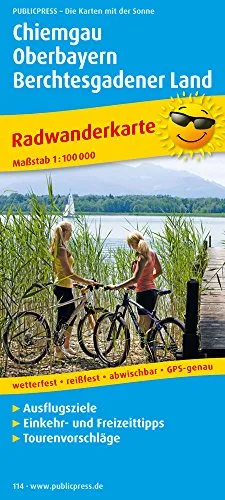 Chiemgau - Oberbayern - Berchtesgadener Land: Radkarte mit Ausflugszielen, Einkehr- & Freizeittipps, wetterfest, reißfest, abwischbar, GPS-genau. 1:100000 (Radkarte / RK)