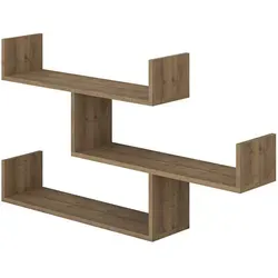 Decortie Wandregal aus Walnuss, 119x66.4x22 cm