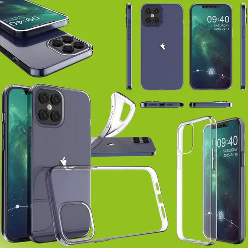 Für Apple iPhone 12 Pro Max Silikon TPU Transparent Handy Tasche Hülle Etuis Neu