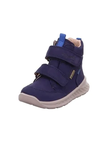 Superfit Breeze Baby - Jungen Lauflernschuh in Blau 8000, 22 EU - Sneaker für Jungen mit weichem Leder-Obermaterial und praktischem Klettverschluss für einfaches An- und Ausziehen.