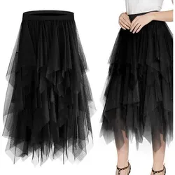 Tüllrock Damen Karneval Kostüm Vintage Kleid Schwarz von LuxusKollektion