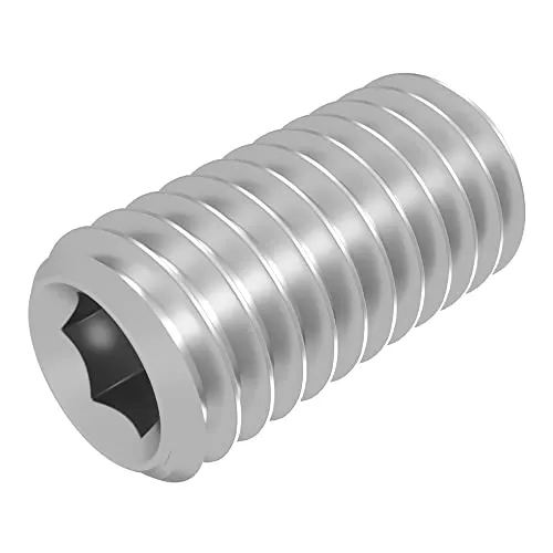 SECCARO Gewindestift mit Kegelkuppe M5 x 10 mm, Edelstahl V2A VA A2, DIN 913 / ISO 4026, Innensechskant, 20 Stück